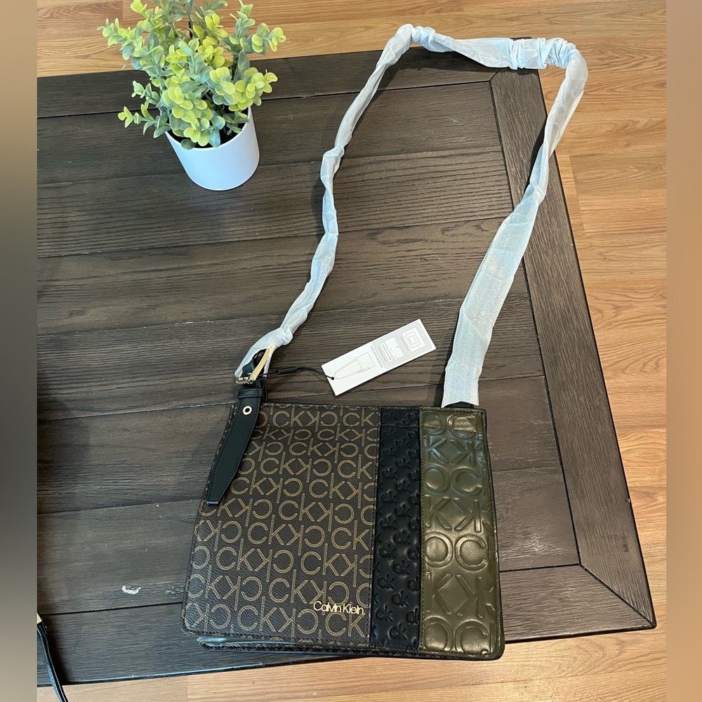 Calvin Klein Havana crossbody tote